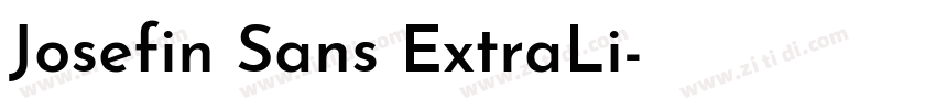 Josefin Sans ExtraLi字体转换